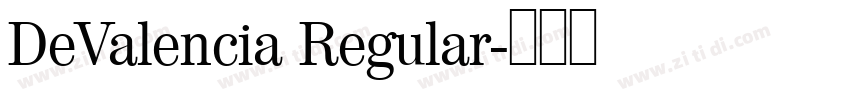 DeValencia Regular字体转换